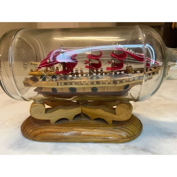 Ship in a Bottle - 11" x 5.25" - Picture 5 of 11